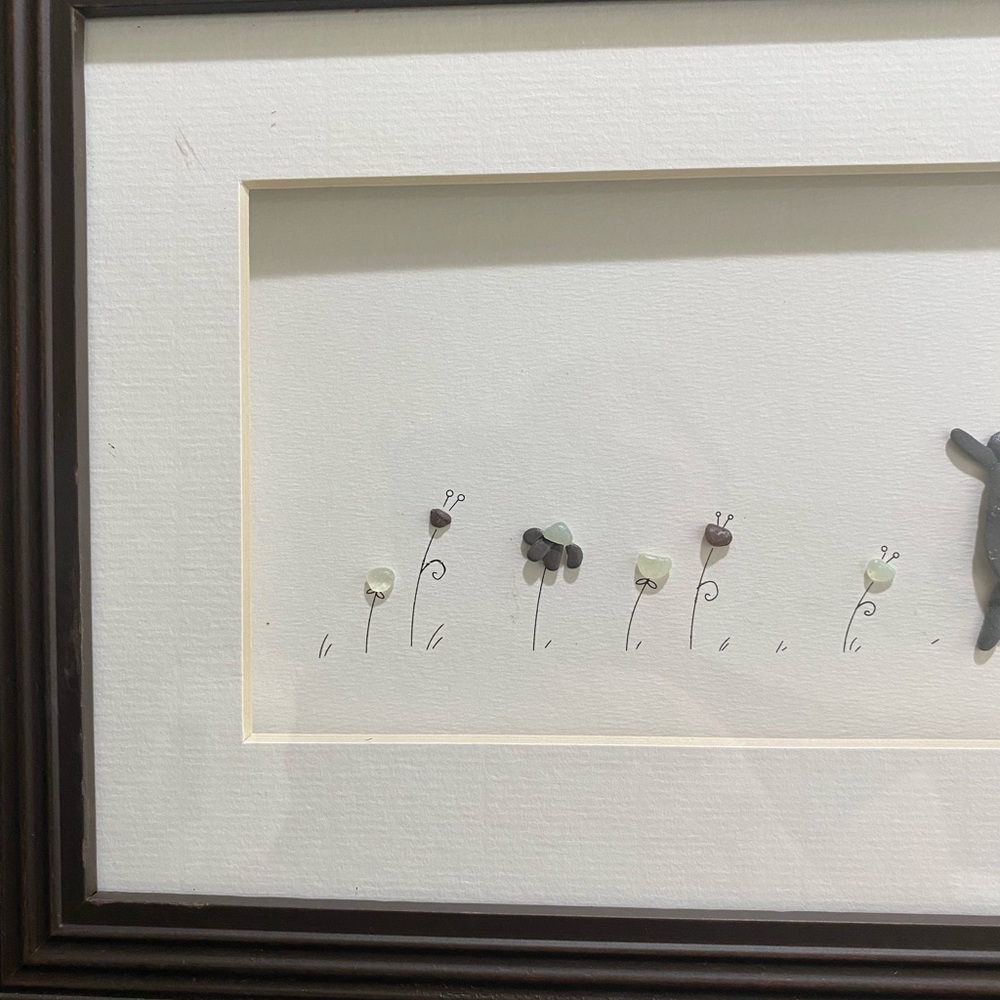Framed Pebble Wall Art, Called CELEBRATE TOGETHERNESS by Sharon Nowlan - Picture 3 of 7